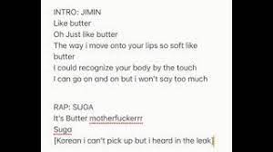 Nan ajikdo mitgijiga anha i modeun ge da kkumin geot gata ayo, oh sarajiryeo hajima. Bts Butter Leaked Lyrics New English Single Youtube