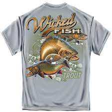 Trout Fishing T Shirt Grey Fishing T Shirts Fishing Tee Shirts Fishing Shirts