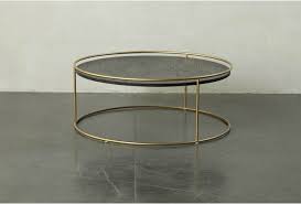 Round Dark Wood Brass Gold Coffee Table In 2020 Gold Coffee Table Gold Cocktail Table Coffee Table