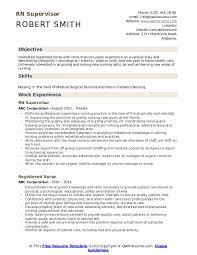 Rn Supervisor Resume Samples Qwikresume