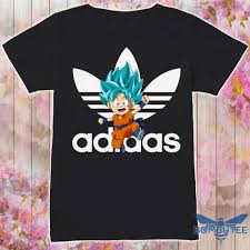 Dragon ball z adidas shirt. Dragonball Z Goku Blue Chibi Adidas Shirt Hoodie Tank Top And Sweater