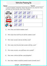 Printable Tally Chart Or Frequency Chart Worksheets For