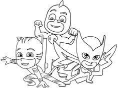 Pues aquí podrás encontrar la colección más completa lista para descargar, imprimir y pintar. Pjmasks Heroes En Pijamas Para Colorear