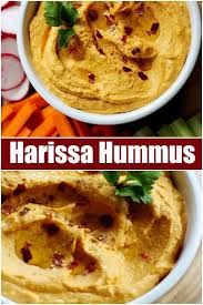 A New Take On Traditional Hummus This Homemade Harissa Hummus Is The Perfect Recipe To Satisfy Spicy Hot Dip Lo Spicy Hummus Recipe Spicy Hummus Spicy Recipes