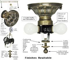 Vintage Hardware Lighting 222 Series Close Ceiling Light Mounting Kit 222 2l Pb