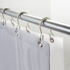Umbra Double Shower Curtain Hooks Hang Liner And Decorative Curtain Separately Tende