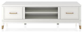 The drawer front looks like two drawers but gives you all the space to store larger items out. Westerleigh Tv Stand 65 Contemporary Entertainment Centers And Tv Stands By Dorel Home Furnishings Inc Houzz