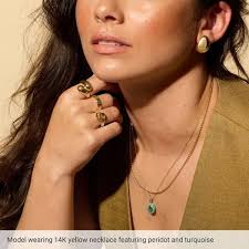 Cabochon Halo-Style Necklace