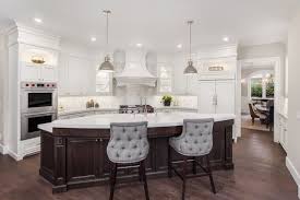 101 Kitchen Islands With Seating For 2 3 4 5 6 And 8 Chairs And Stools Curved Kitchen Island Curved Kitchen White Modern Kitchen