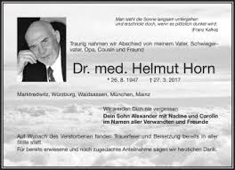 Traueranzeigen von Horn Dr. med. Helmut