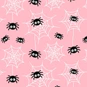 A collection of the top 28 pink halloween wallpapers and backgrounds available for download for free. Spiders And Webs On Light Baby Pink Ha Spoonflower