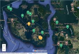 50 km da guemes island resort. San Juans Cellular Map For Boaters S V Violet Hour