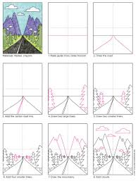 How To Draw A Perspective Landscape Art Projects For Kids Elementary Art Homeschool Art Perspective Art
