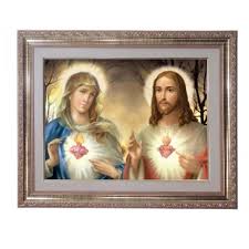 Neste momento, jesus virou a face para o lado de maria e as três garotas saíram correndo para casa. Quadro Sagrado Coracao De Jesus E Maria Modelo 1 52 Cm X 42 Cm Sjo Artigos Religiosos