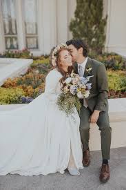 It was a blue sky day that was on the windy side, but still absolutely beautiful. We Re Married Payson Temple Wedding Gentri Lee Blog