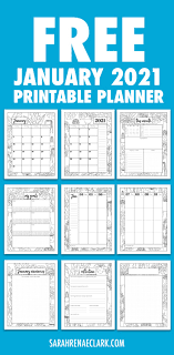 It's a calendar that prints out in portrait orientation. Free 2021 January Planner Printable Planner Free Sample