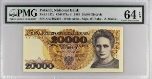 51/2002 of the management board of the national bank of poland of 23 september. Pmg On Twitter Note Of The Day Poland Pick 152a 1989 20 000 Zlotych Pmgnotes Papermoney Currency Poland Zlotych Epq