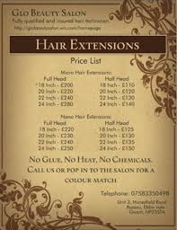 I have been looking for a salon that would give me the personal attention that i wanted. Hair Extension Price List Hair Extensions Prices Salon Price List Beauty Salon Names