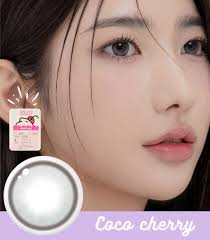 GNG Coco cherry gray contacts Silicone hydrogel