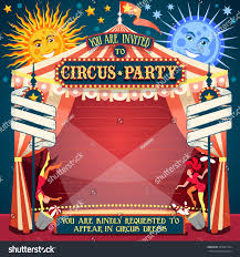 Carnival Circus Tent Invite Fair Template Theme Circus Vector Poster Kid Birthday Party Event Invite Circus Party Circus Party Invitations Circus Invitations