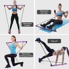 Pilates Exercise Bar Stick Livheart In 2020 Bar Workout Pilates Workout Pilates At Home