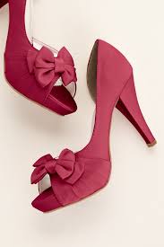An Apple Red Wedding Shoe With Bow Detail Available At David S Bridal Peep Toe Platform Platform High Heels Red Wedding Shoes