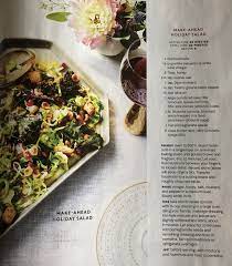 Make Ahead Holiday Salad From Real Simple November 2018 Make Ahead Salads Food To Make Holiday Salads