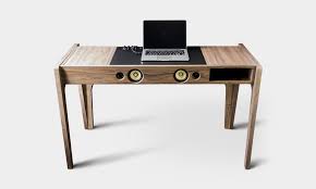 The Laptop Dock Studio Has A Sound System Built In Desk Studio Desk Gorgeous Furniture
