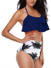 Sysea High Waist Women Halter Swimsuit Print Bikini Set Walmart Com Swimsuits Bathing Suits For Teens Girls Bathing Suits