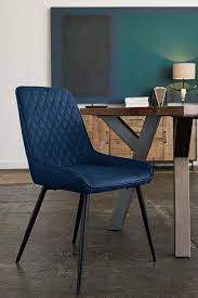Next Set Of 2 Hamilton Dining Chairs With Black Legs Blue In 2021 Dining Chairs Faux Leather Dining Chairs Blue Dining Chair
