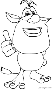 Show them the proper way how to color. Booba Thumbs Up Coloring Page Coloringall