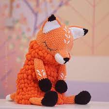 Crochet Fox Pattern Keepers For Pajamas Amigurumi Tutorial Big Softy Fox Pattern Lovey Toy Crochet Sleepy Stuffed Little Fox Pajamas Bag Crocheted Fox Pattern Stuffed Animal Patterns Fox Pattern