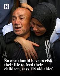 The UN humanitarian chief condemned "horrifying scenes" of Gazans killed  while seeking food aid, blaming their deaths