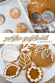 Spiced Pumpkin Gingerbread Cookies Ella Claire Co Recipe In 2020 Pumpkin Gingerbread Ginger Bread Cookies Recipe Halloween Cookie Recipes