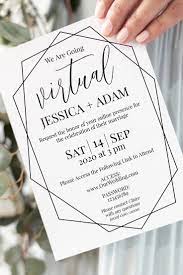 Virtual Wedding Invitation Virtual Invitation Invite Zoom Etsy In 2021 Virtual Invitations Wedding Invitations Wedding Announcements Invitations