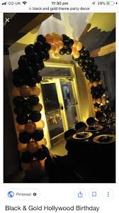 Black And Gold Party Ideas Pinterest Pin By Donnie Janet Patterson On Party Hollywood Birthday Parties Hollywood Birthday Black Gold Party