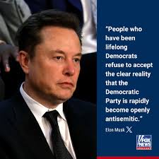 KNOCK, KNOCK': Elon Musk warns of "accelerating" trend of antisemitism  within the Democratic Party that is "not slowing down."