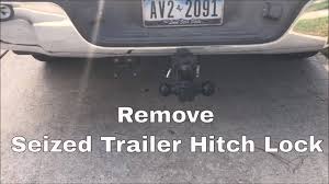 It's getting common, someone telling me their white stock trailer was stolen while parked at a sale barn or their. How To Remove Seized Trailer Hitch Lock Very Easy To Do Youtube