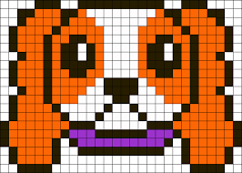 Diy Cavalier King Charles Spaniel Perler Hama Bead Pattern Or Use It As Cross Stitch Pattern Bead Sprite Kandi Punto De Cruz Dibujos En Cuadros Cuadricula