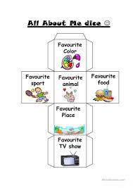 All About Me Dice Worksheet Free Esl Projectable Worksheets Made By Teachers All About Me Preschool All About Me Worksheet All About Me Preschool Theme