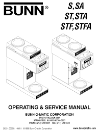 No one likes to wait! Bunn S Operating Service Manual Pdf Download Manualslib