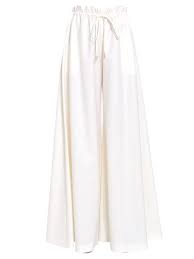 Pair with a sheer blouse or sweater for a breezy autumn look. Sara Battaglia Wide Trousers With Drawstring Fastening Women Eleonora Bonucci