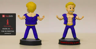 Fallout Vault Boy 3d Printed And Painted 3dprinting Painting Videogames 3d Printing Vault Boy 3d Model