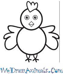 How To Draw A Simple Chicken For Kids Inside the circle, draw a v shape and cover the open portion of. how to draw a simple chicken for kids