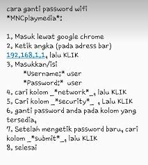 Cara ganti password wifi zte. Cara Ganti Password Wifi Mnc Play Mncplay Media Surabaya