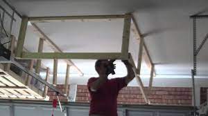Building easy diy overhead garage storage rack. Garage Overhead Storage Timelapse Youtube