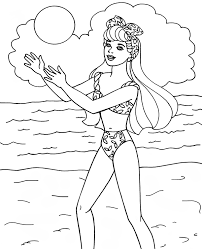 In fact, many people have known about what barbie is. Barbie Playing Beach Ball Coloring Page
