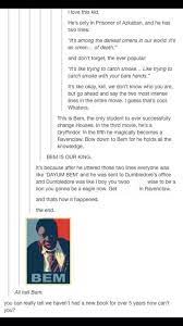 Bem Of The Harry Potter Movies All Hail Bem Harry Potter Universal Harry Potter Obsession Harry Potter Funny