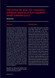 Kaelan (1998) mengatakan bahwa interpretasi adalah seni yang menunjukkan komunikasi tidak langsung. Pdf Subverting The Gaze 2011 Pirelli Calender