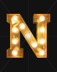 Are you searching for light bulb png images or vector? N Lights On From Burlesque Light Bulb Letters On Yellow Images Creative Fonts